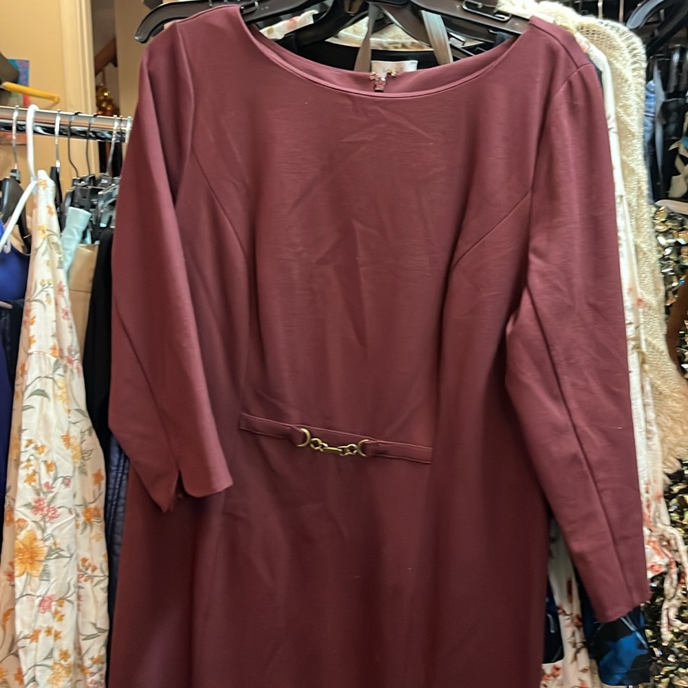Elegant Burgundy Talbots dress size 16